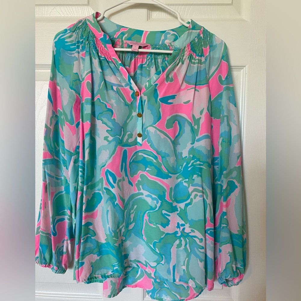 Lilly Pulitzer Elsa Silk Blouse